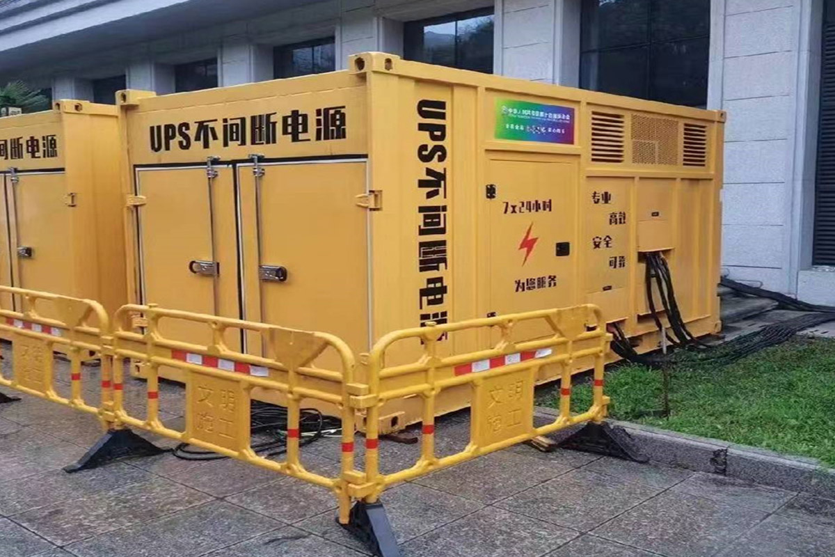 下陆发电机租赁施工现场