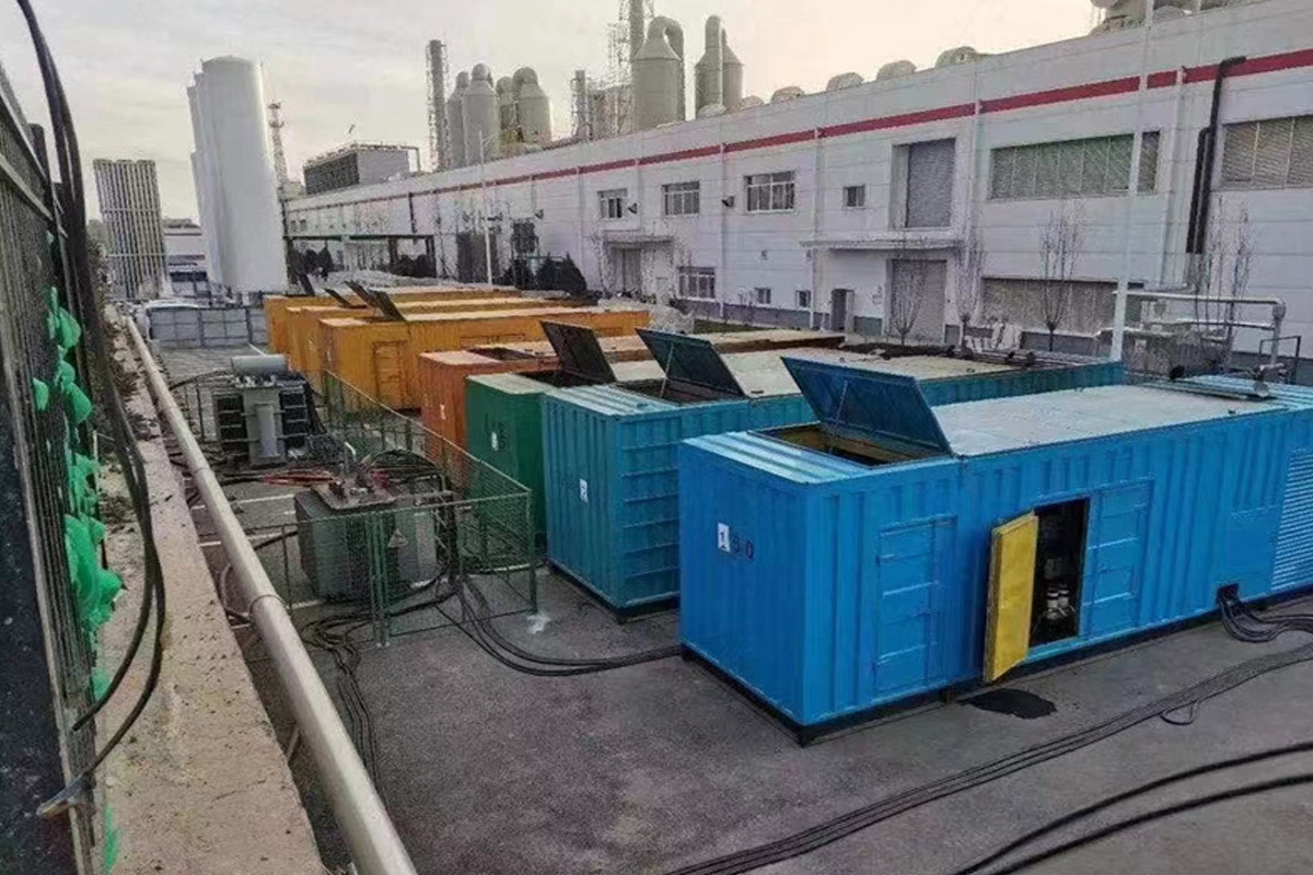 下陆发电机租赁施工现场